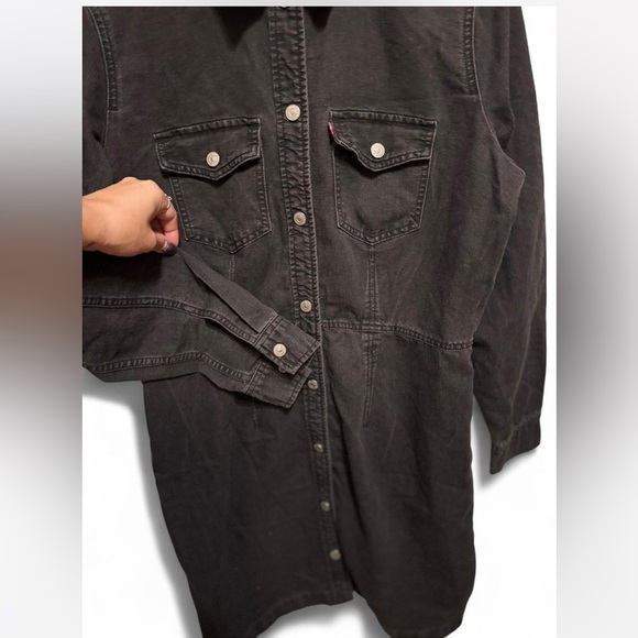 Levi’s Black Denim Button Down Dress - Picture 4 of 5